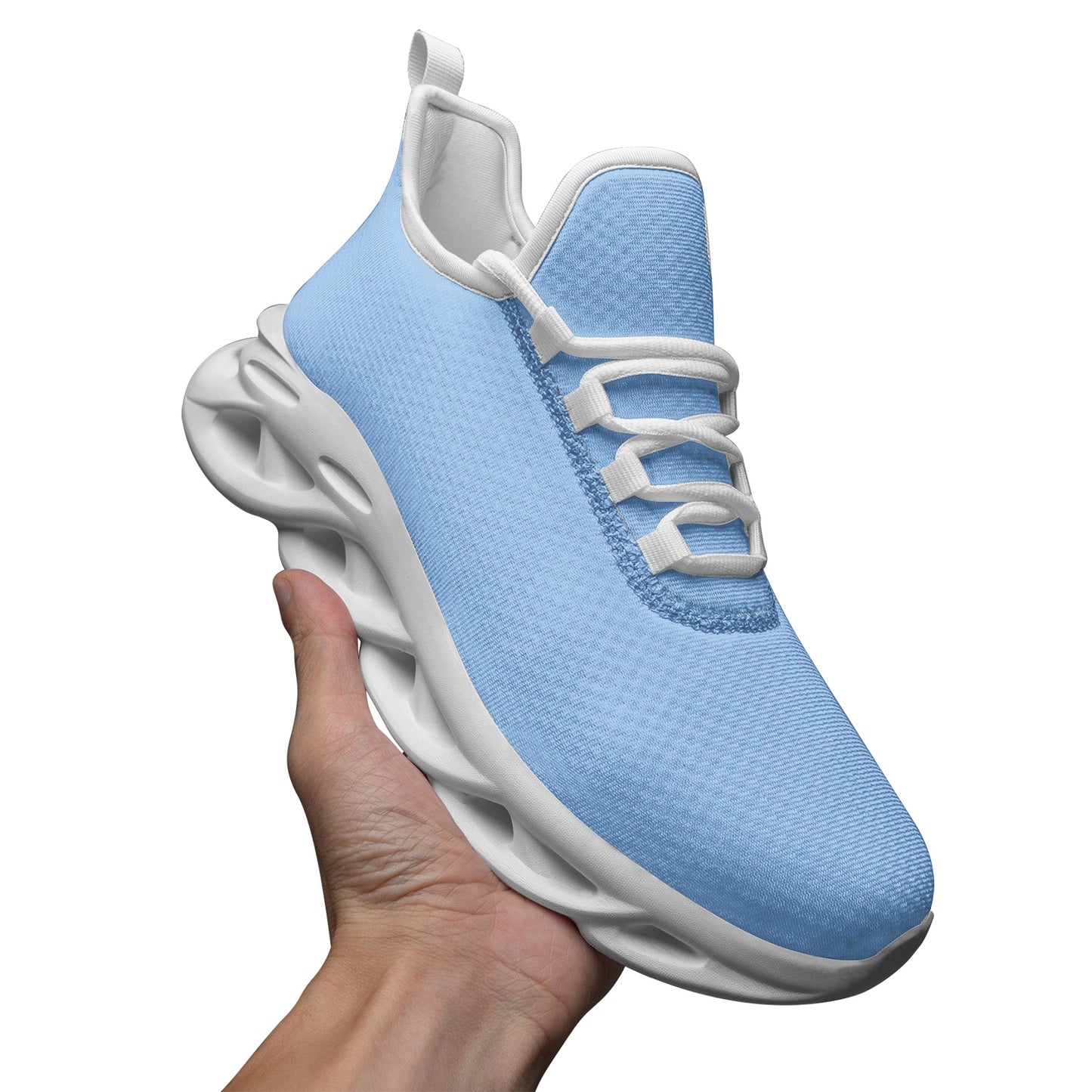 Snooty Fox Art Unisex Bounce Mesh Knit Sneakers - Baby Blues