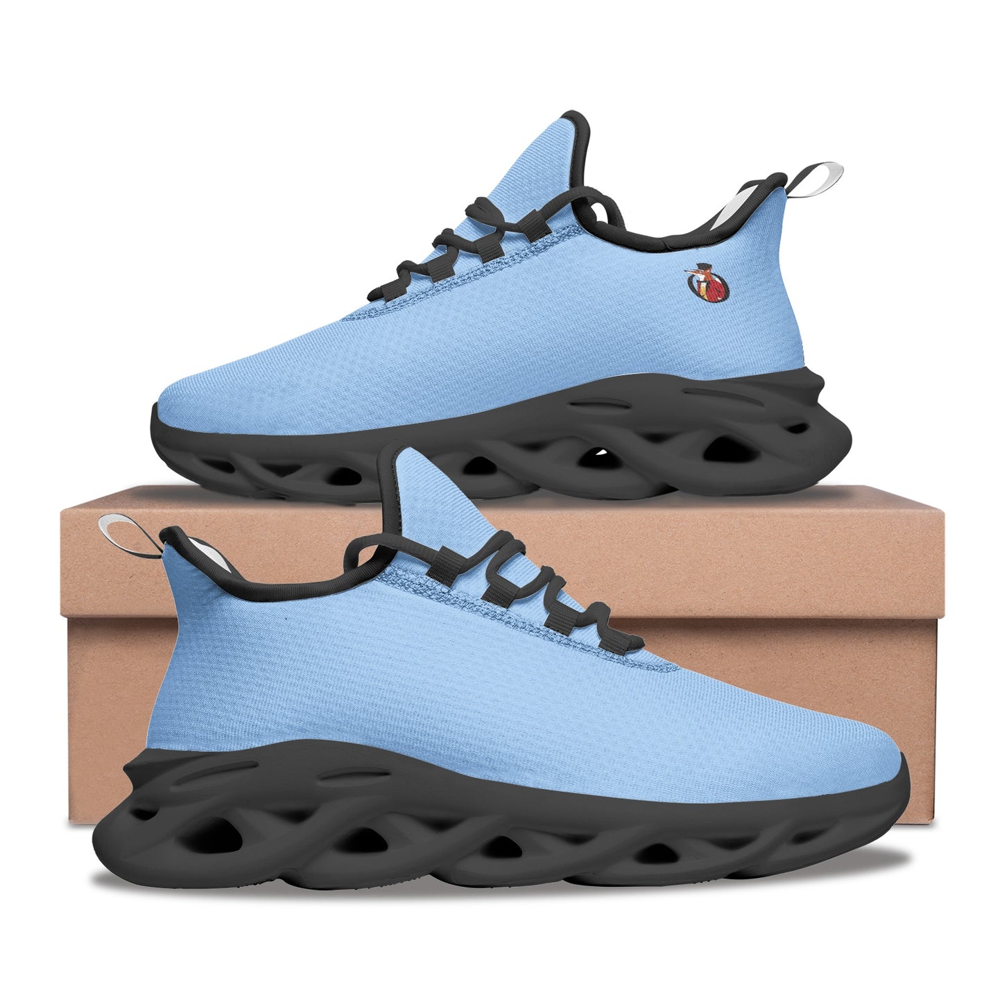 Snooty Fox Art Unisex Bounce Mesh Knit Sneakers - Baby Blues
