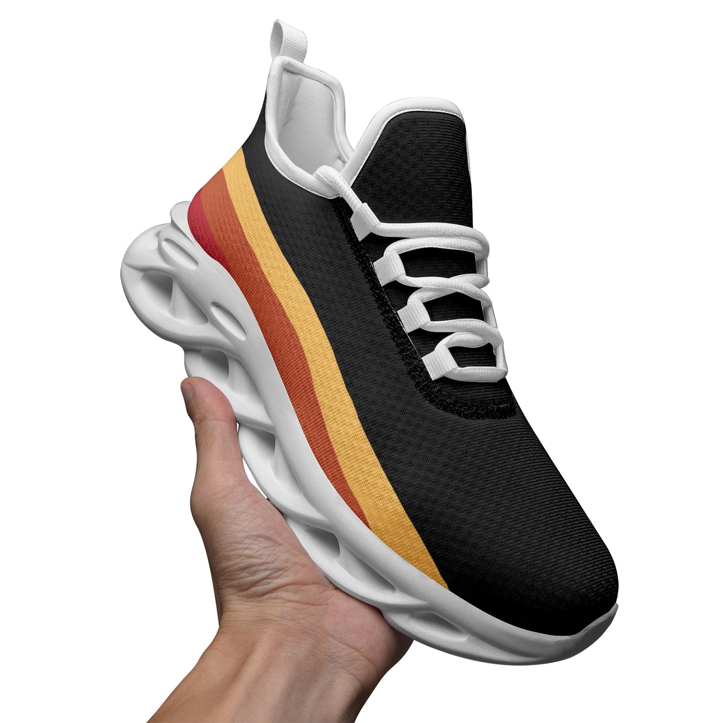Snooty Fox Art Unisex Bounce Mesh Knit Sneakers - SFA Stripes
