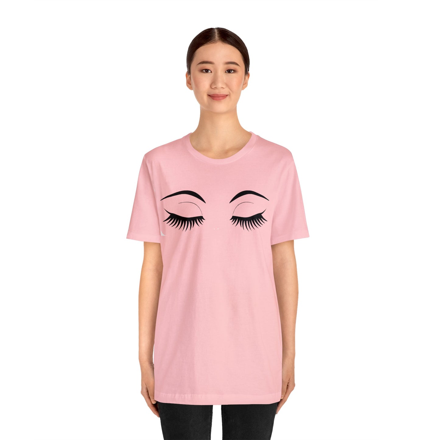 Snooty Fox Art Unisex Jersey Short Sleeve Tee - Eyelashes