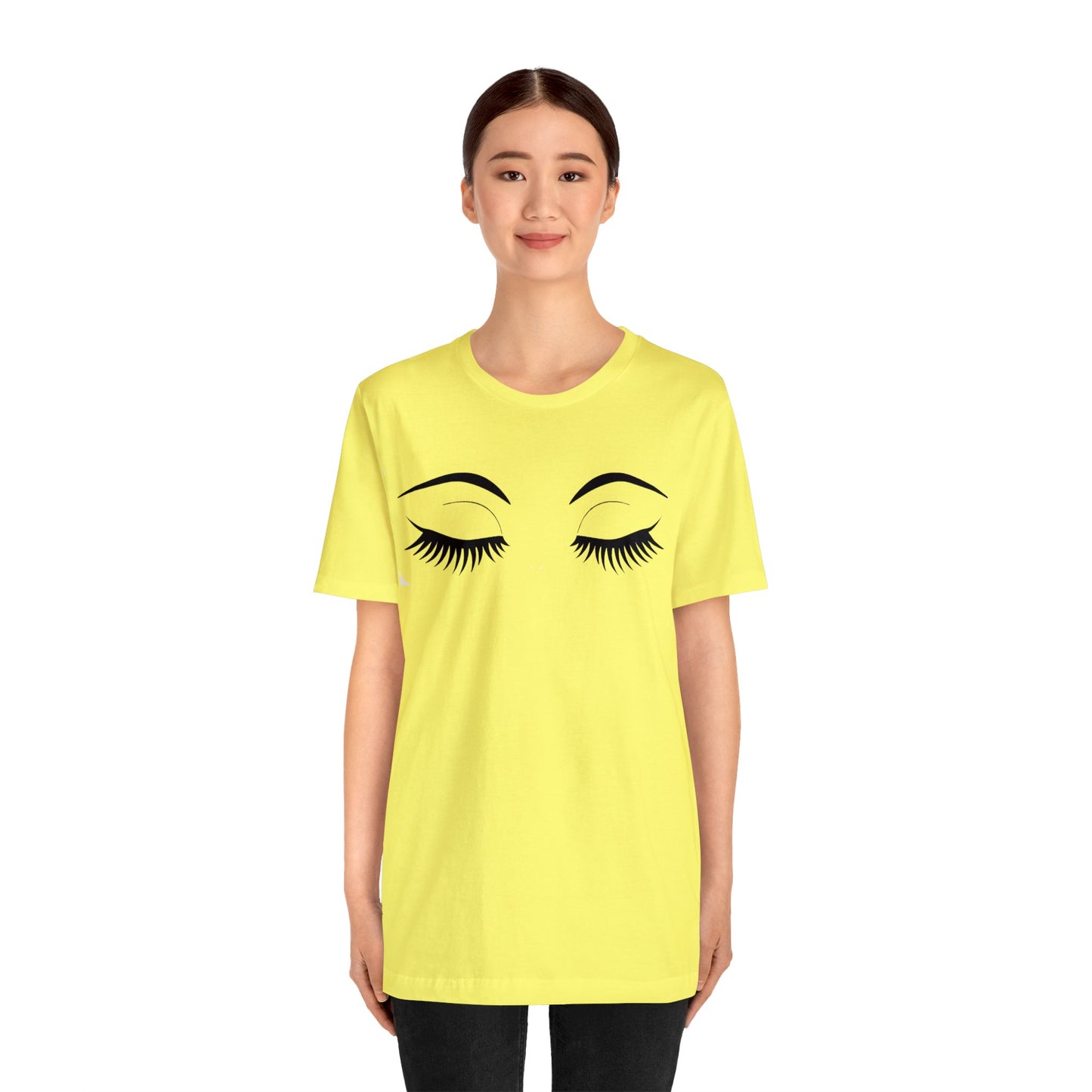 Snooty Fox Art Unisex Jersey Short Sleeve Tee - Eyelashes