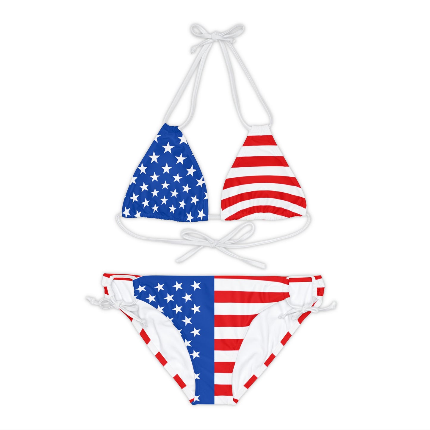 Snooty Fox Art Strappy Bikini Set (AOP) - Stars and Stripes