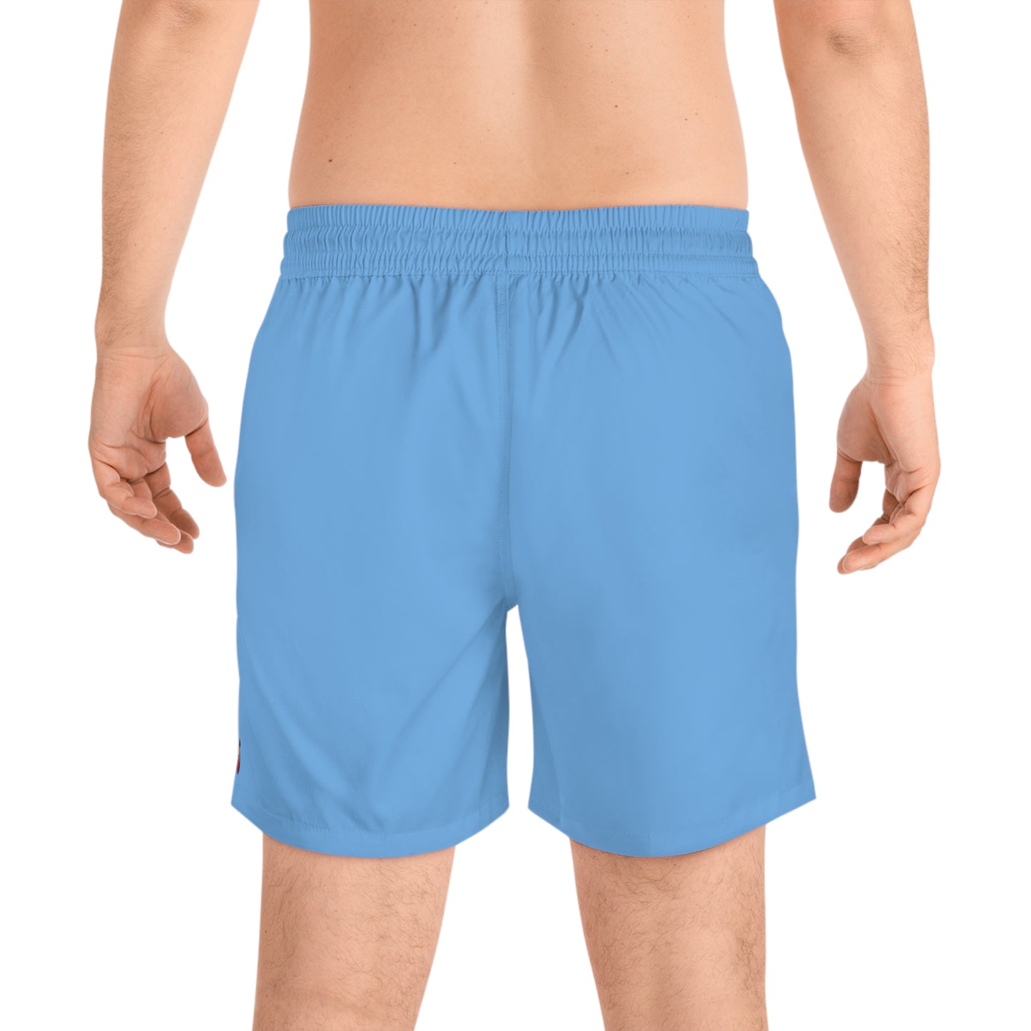 Snooty Fox Art Mid-Length Swim Shorts (AOP) - Logo Blue