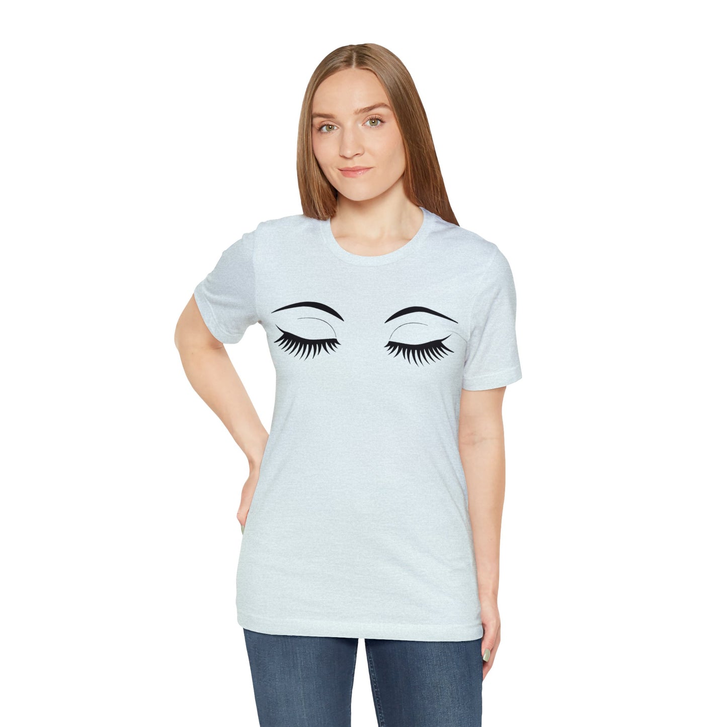 Snooty Fox Art Unisex Jersey Short Sleeve Tee - Eyelashes