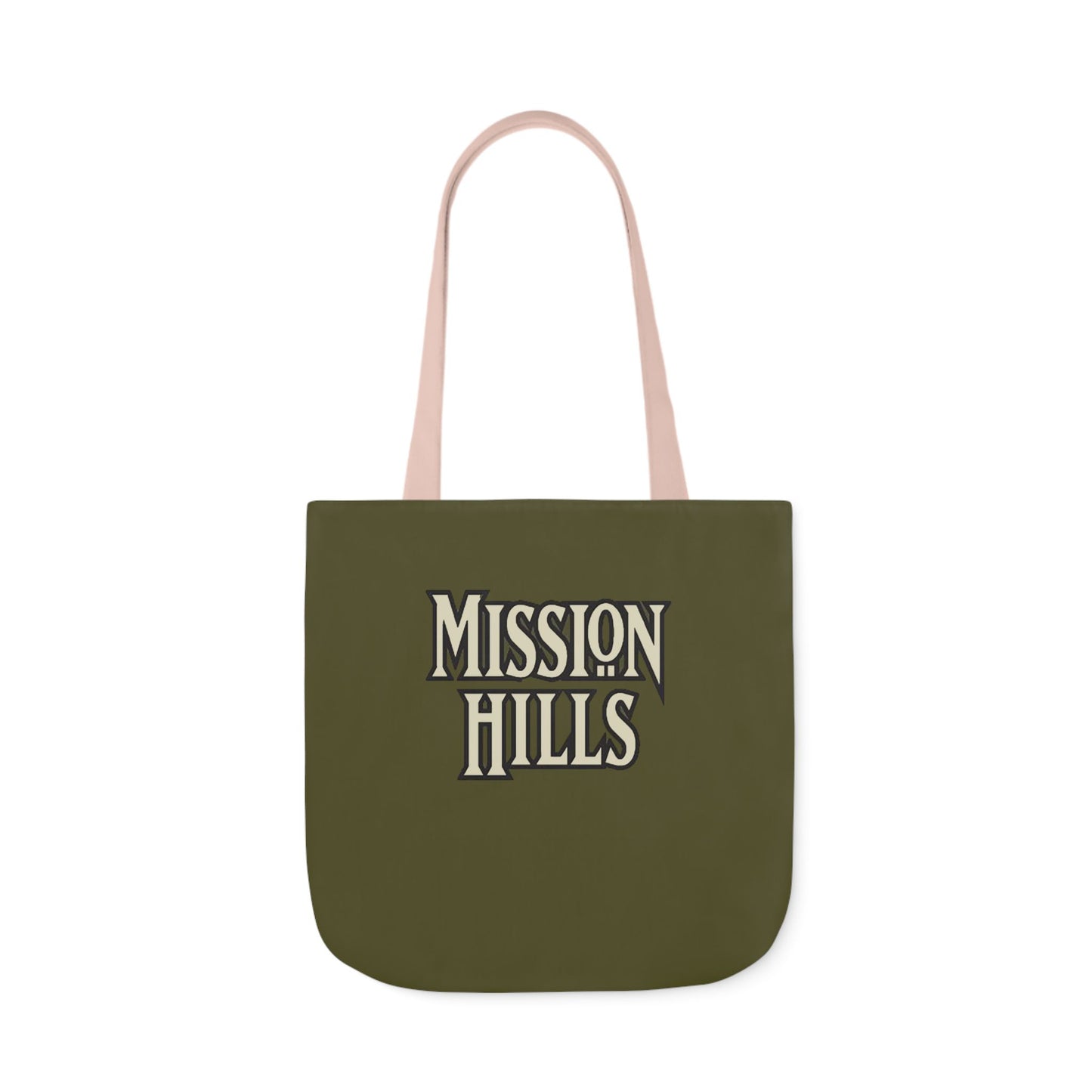 Snooty Fox Art Mission Hills Canvas Tote Bag with Colorful Straps I Love Mission Hills Collection
