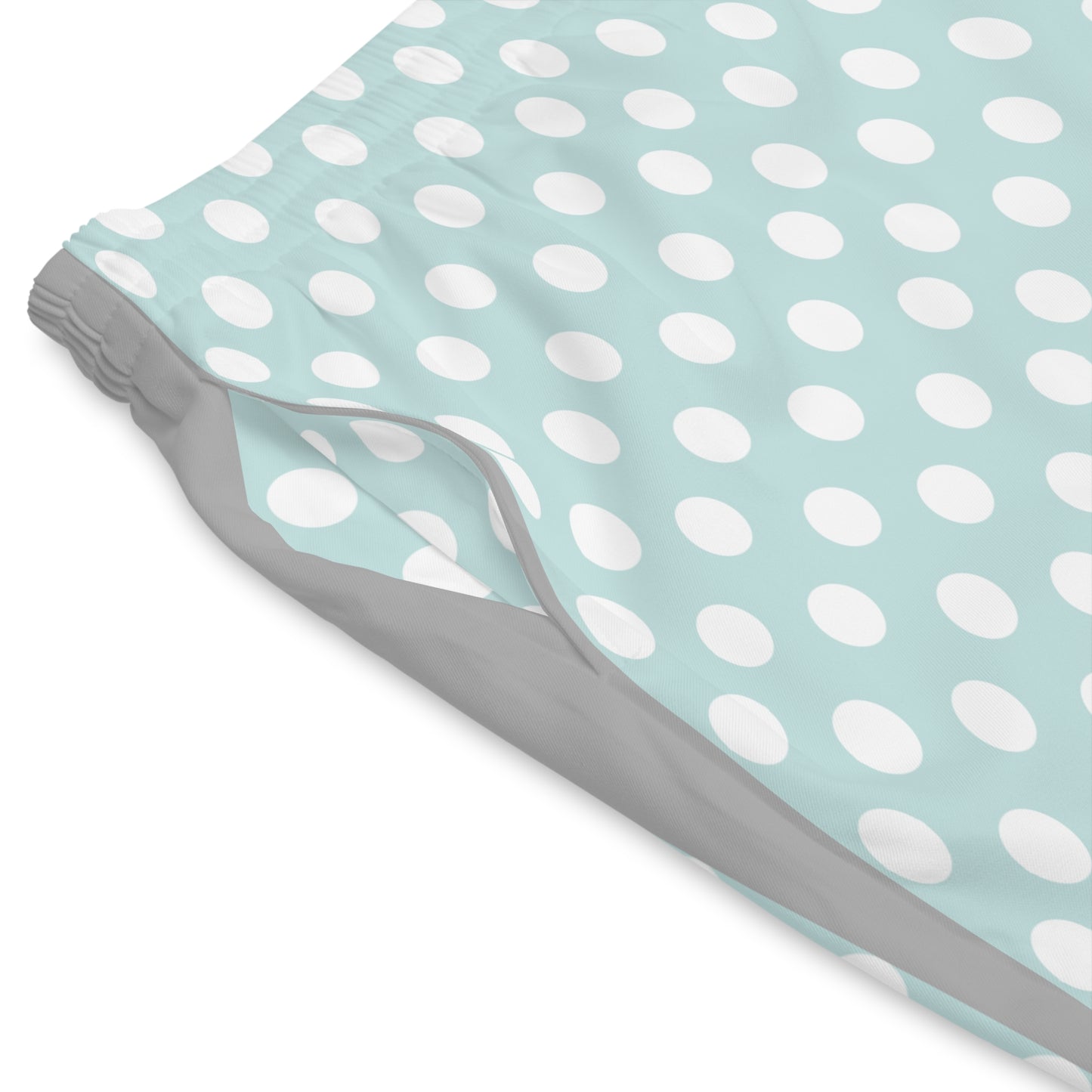 Snooty Fox Art Unisex Elastic Beach Shorts (AOP) - White Polka Dots