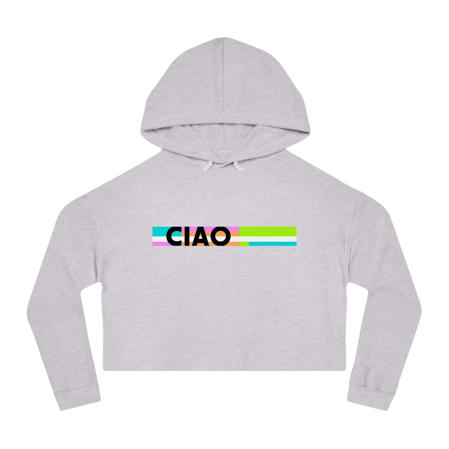 Snooty Fox Art Women’s Cropped Hooded Sweatshirt - Ciao