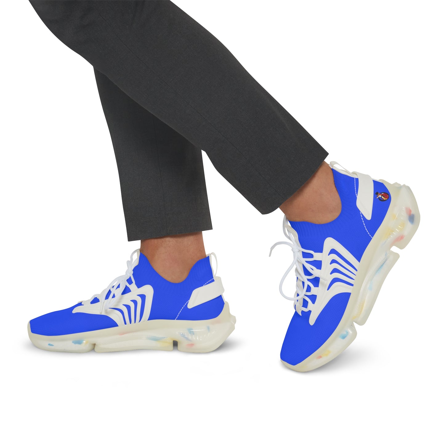 Snooty Fox Art Men's Mesh Sneakers - Frida Blue