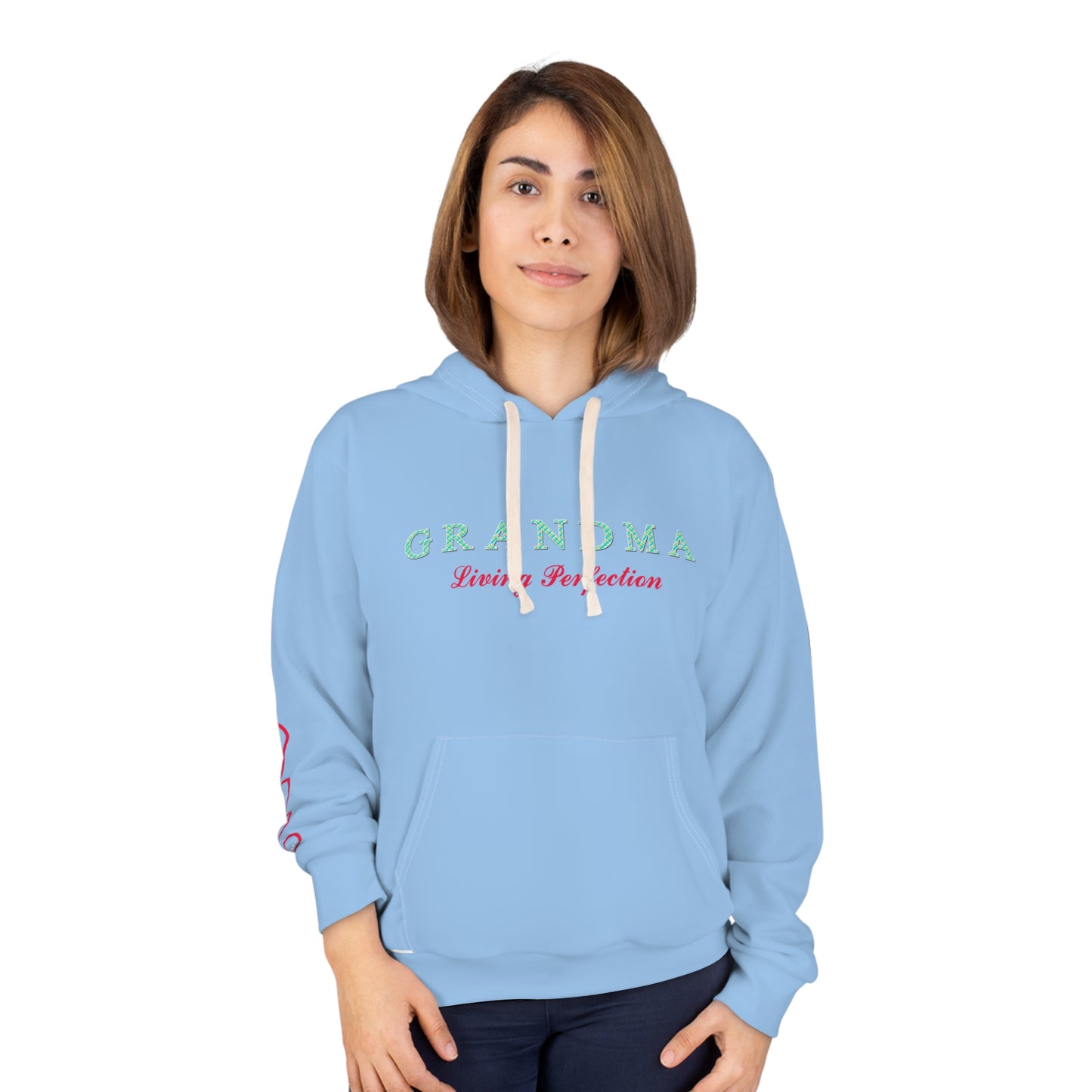 Grandma Love Unisex Pullover Hoodie - Cozy Blue Gift for Grandmothers