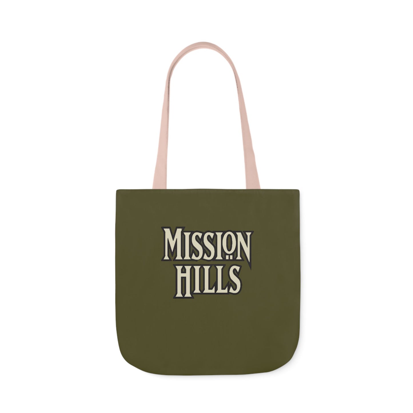 Snooty Fox Art Mission Hills Canvas Tote Bag with Colorful Straps I Love Mission Hills Collection