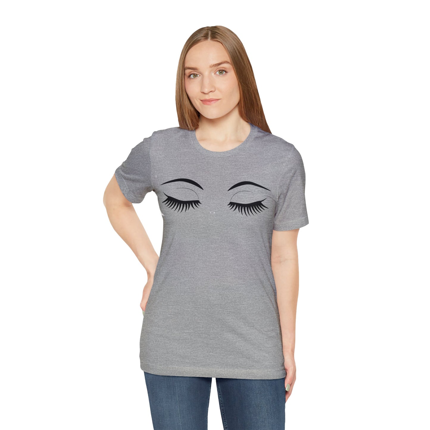 Snooty Fox Art Unisex Jersey Short Sleeve Tee - Eyelashes