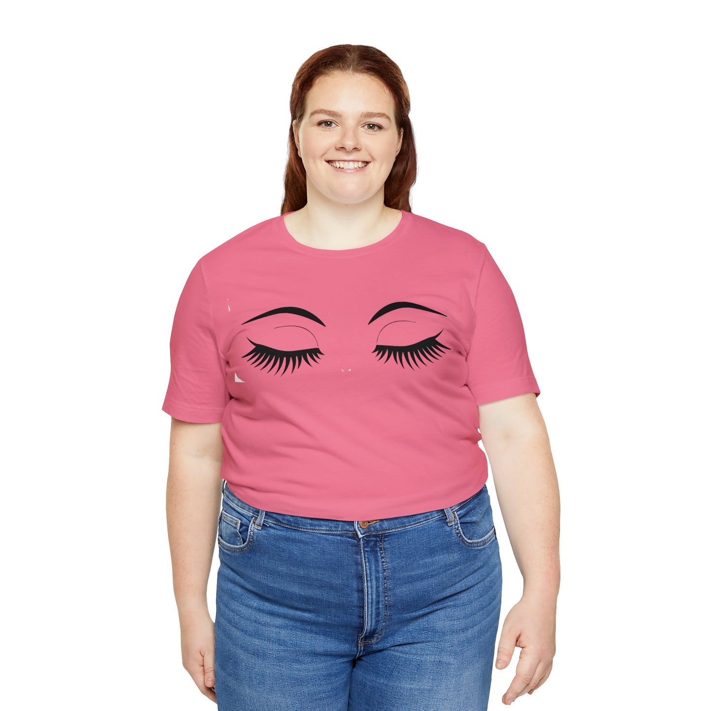 Snooty Fox Art Unisex Jersey Short Sleeve Tee - Eyelashes