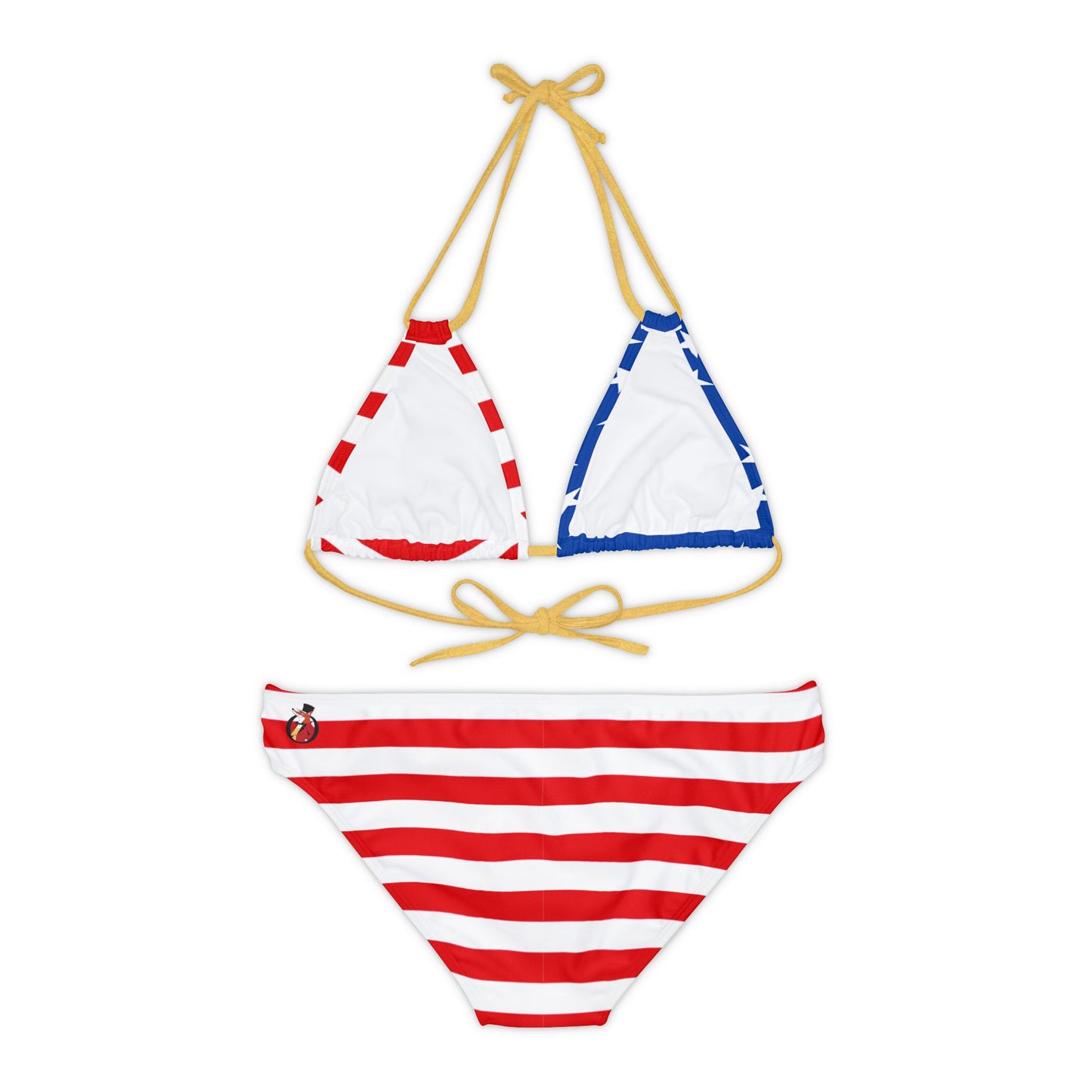 Snooty Fox Art Strappy Bikini Set (AOP) - Stars and Stripes