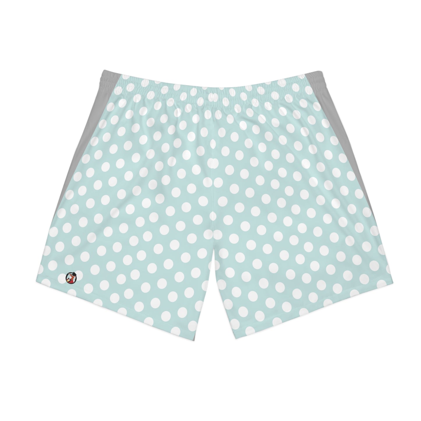 Snooty Fox Art Unisex Elastic Beach Shorts (AOP) - White Polka Dots