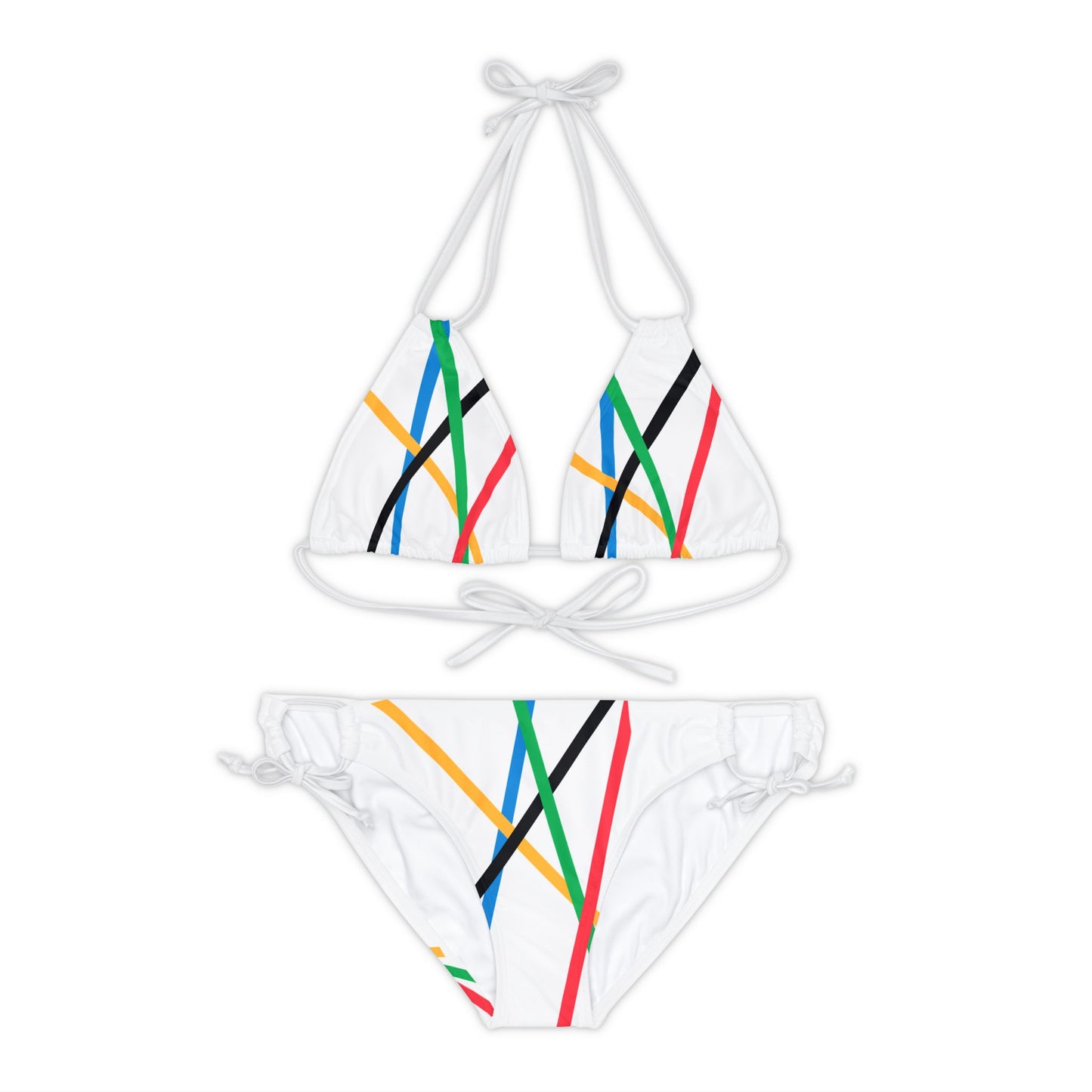 Snooty Fox Art Strappy Bikini Set (AOP) - Olympic Colors