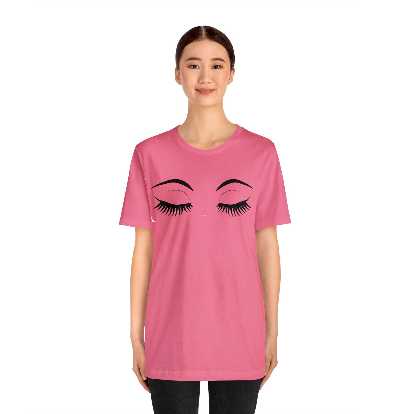 Snooty Fox Art Unisex Jersey Short Sleeve Tee - Eyelashes