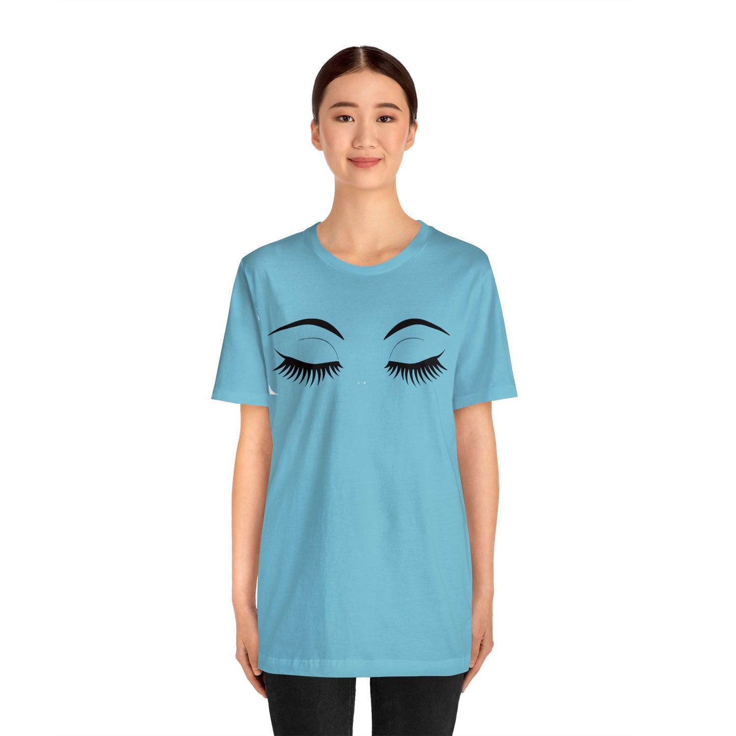 Snooty Fox Art Unisex Jersey Short Sleeve Tee - Eyelashes