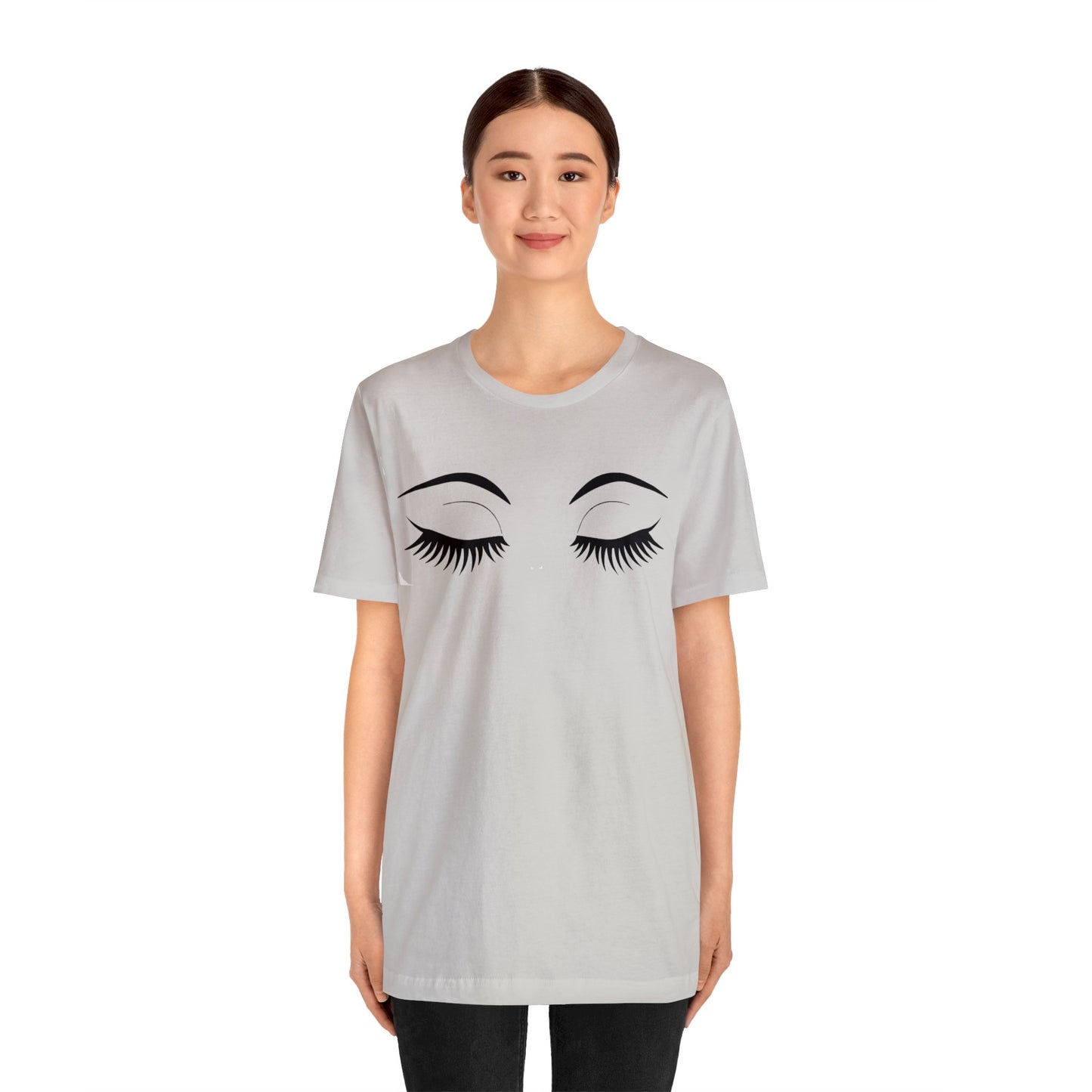 Snooty Fox Art Unisex Jersey Short Sleeve Tee - Eyelashes