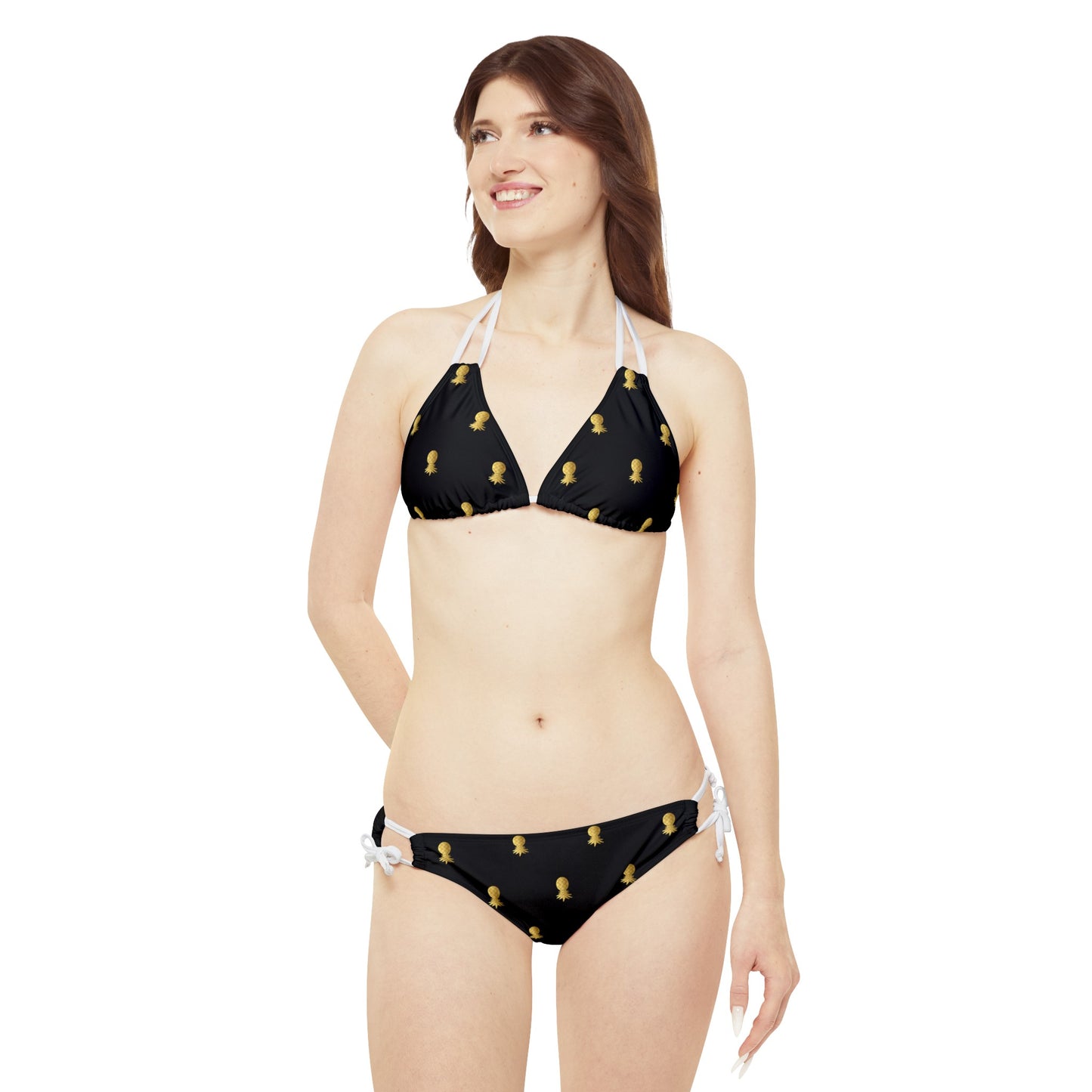 Snooty Fox Art Strappy Bikini Set (AOP) - Golden Pineapple