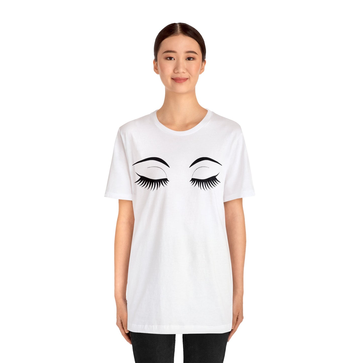 Snooty Fox Art Unisex Jersey Short Sleeve Tee - Eyelashes