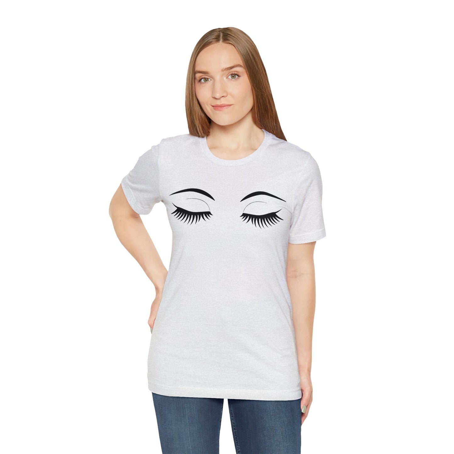 Snooty Fox Art Unisex Jersey Short Sleeve Tee - Eyelashes