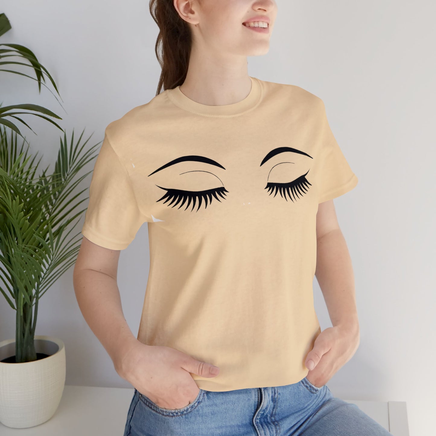 Snooty Fox Art Unisex Jersey Short Sleeve Tee - Eyelashes