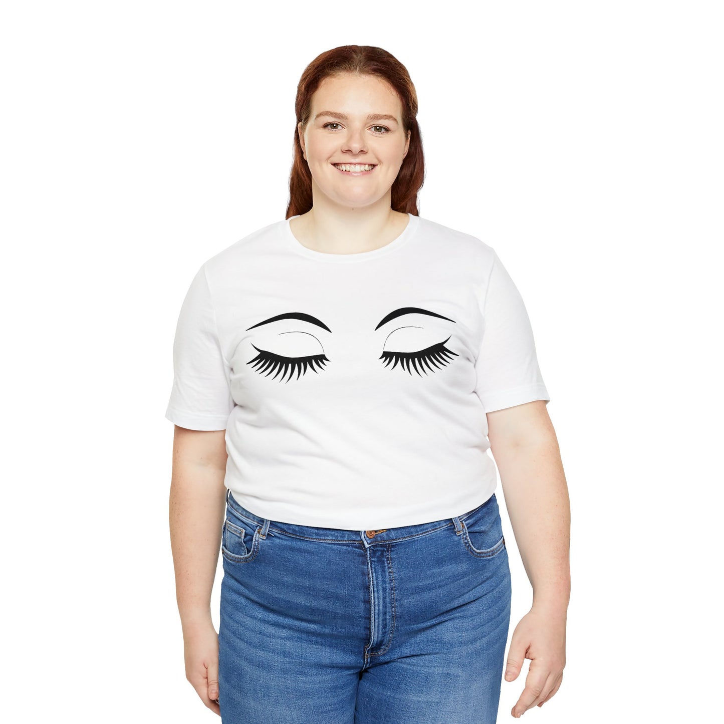 Snooty Fox Art Unisex Jersey Short Sleeve Tee - Eyelashes