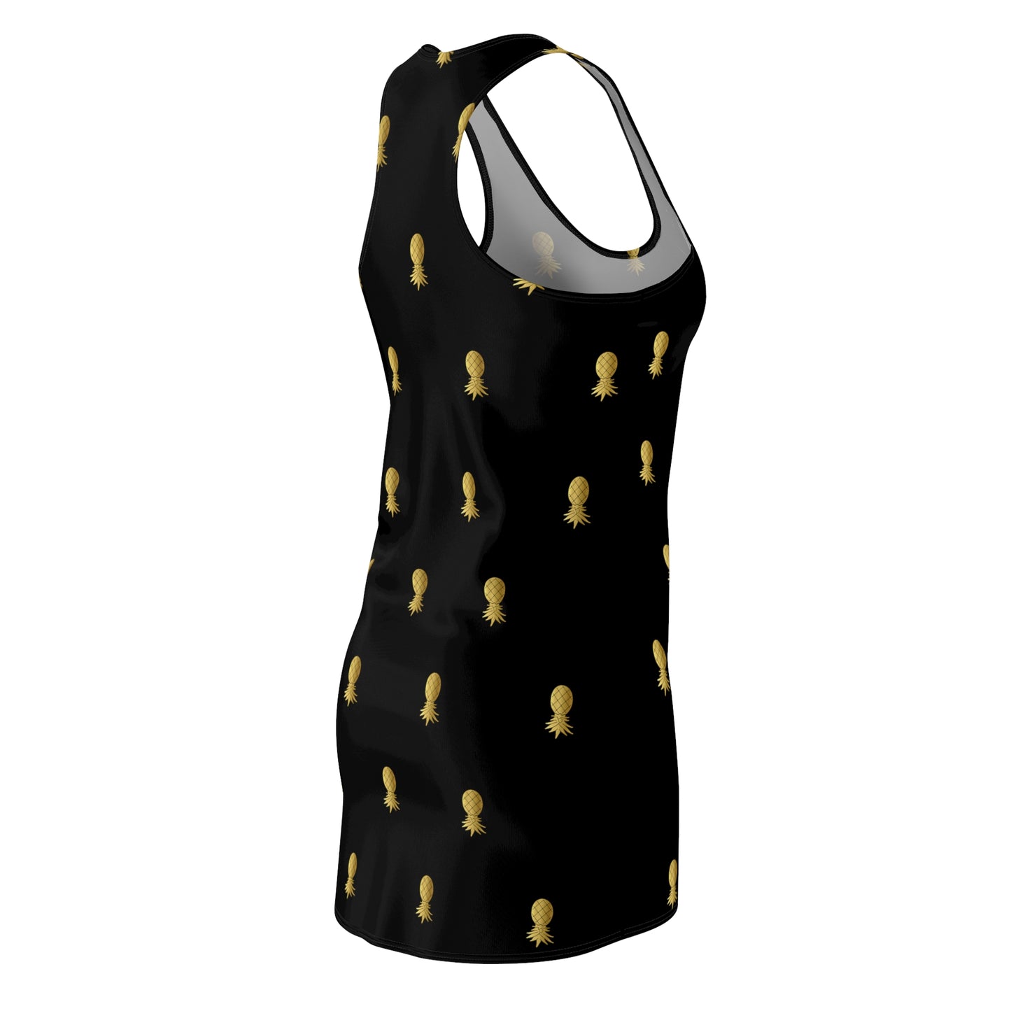 Snooty Fox Art Women's Cut & Sew Racerback Dress (AOP) - Gold Pineapple