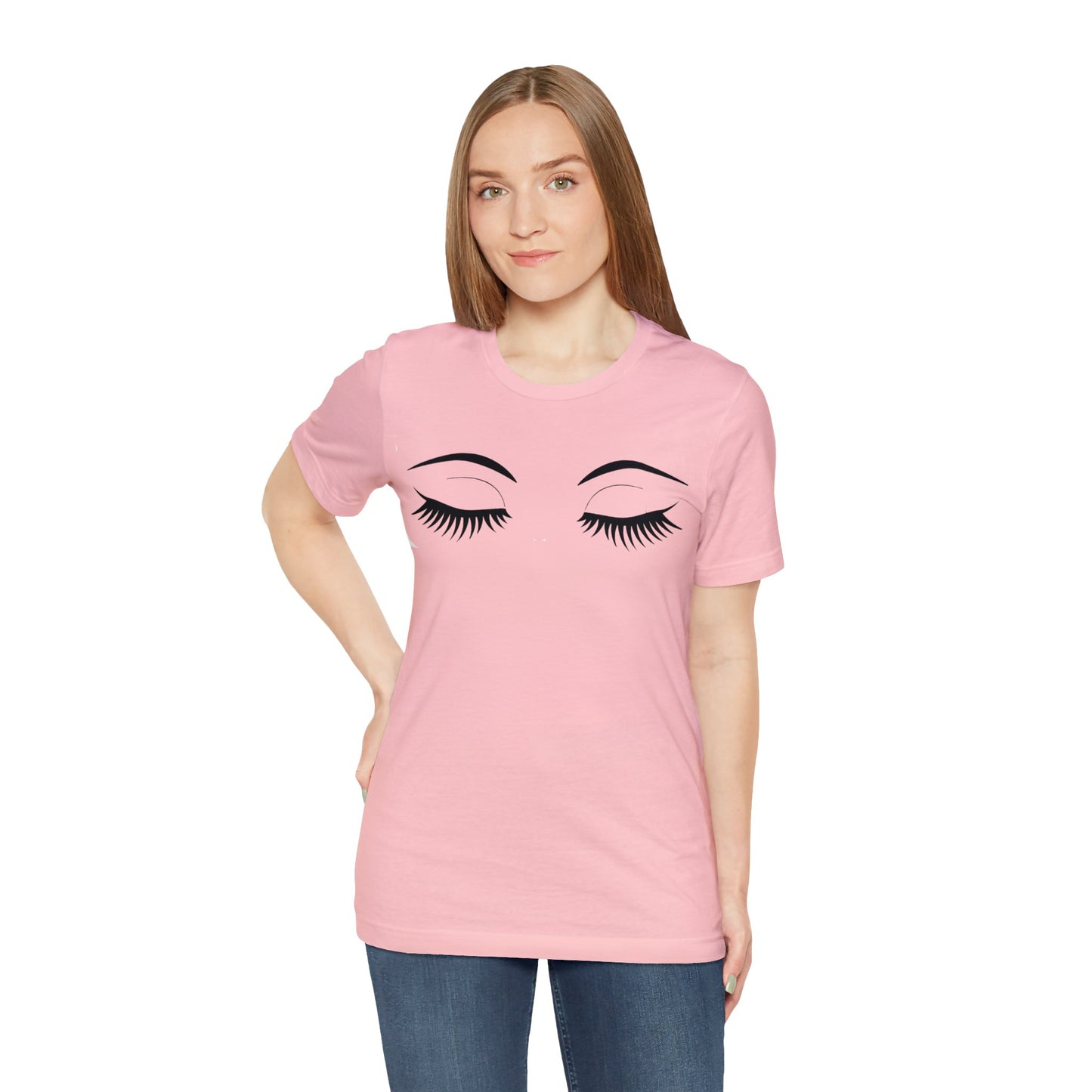 Snooty Fox Art Unisex Jersey Short Sleeve Tee - Eyelashes