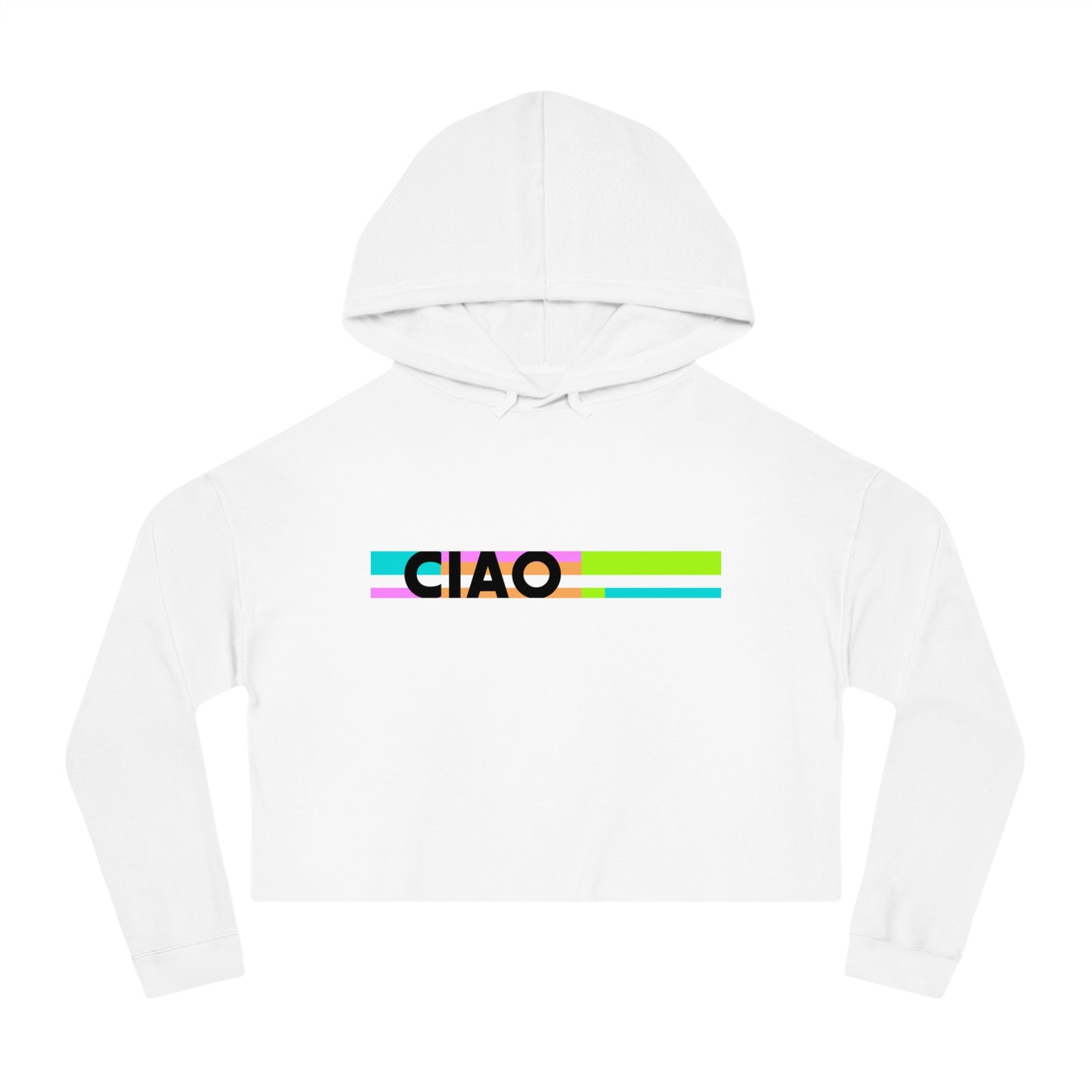 Snooty Fox Art Women’s Cropped Hooded Sweatshirt - Ciao