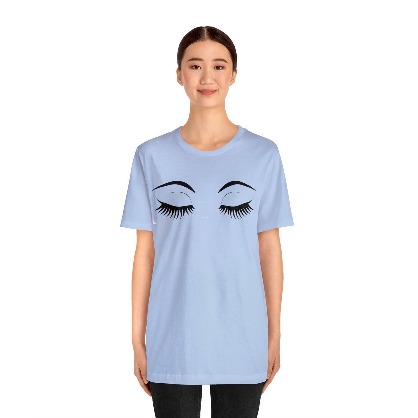 Snooty Fox Art Unisex Jersey Short Sleeve Tee - Eyelashes