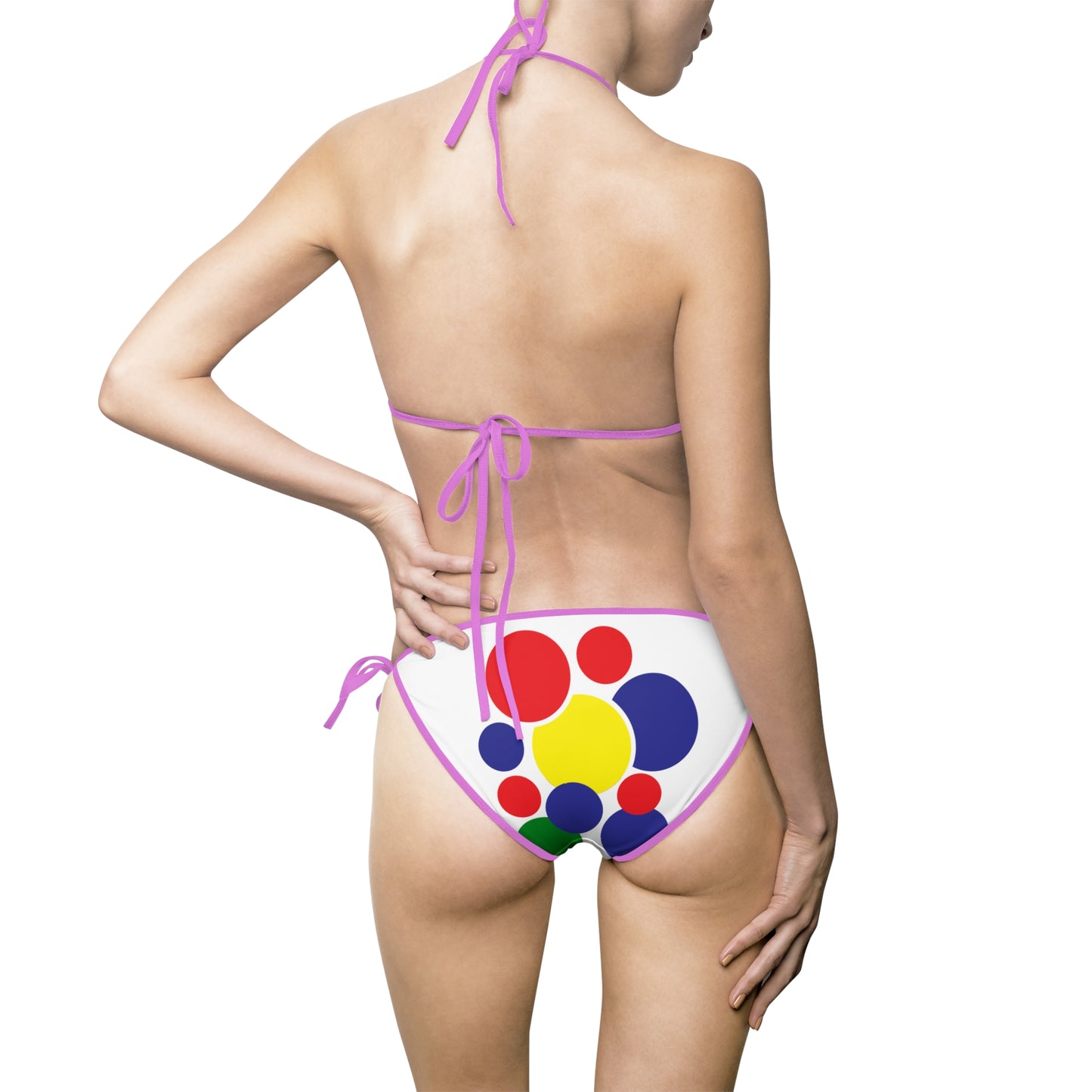 Snooty Fox Art Women's Bikini Swimsuit - Colorful Polka Dot Design