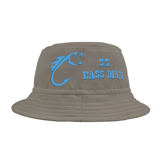 Snooty Fox Art Fishing Apparel for Anglers - S.S. Bass Man Bucket Hat