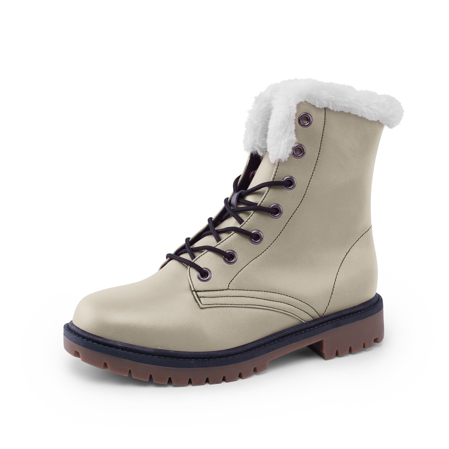 Snooty Fox Art Unisex Lace Up Winter Boots Fashion Comfort Chukka Boots - Kahki