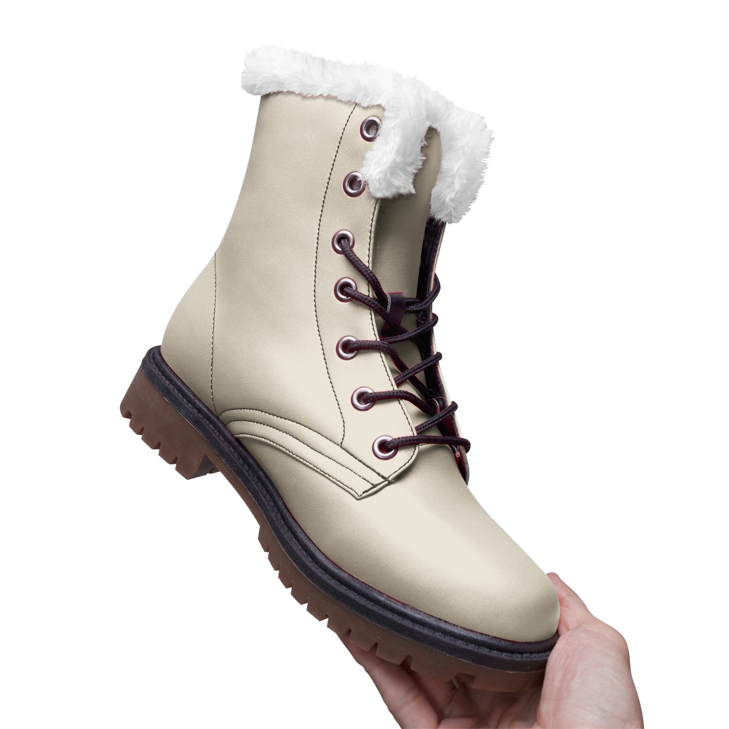 Snooty Fox Art Unisex Lace Up Winter Boots Fashion Comfort Chukka Boots - Kahki