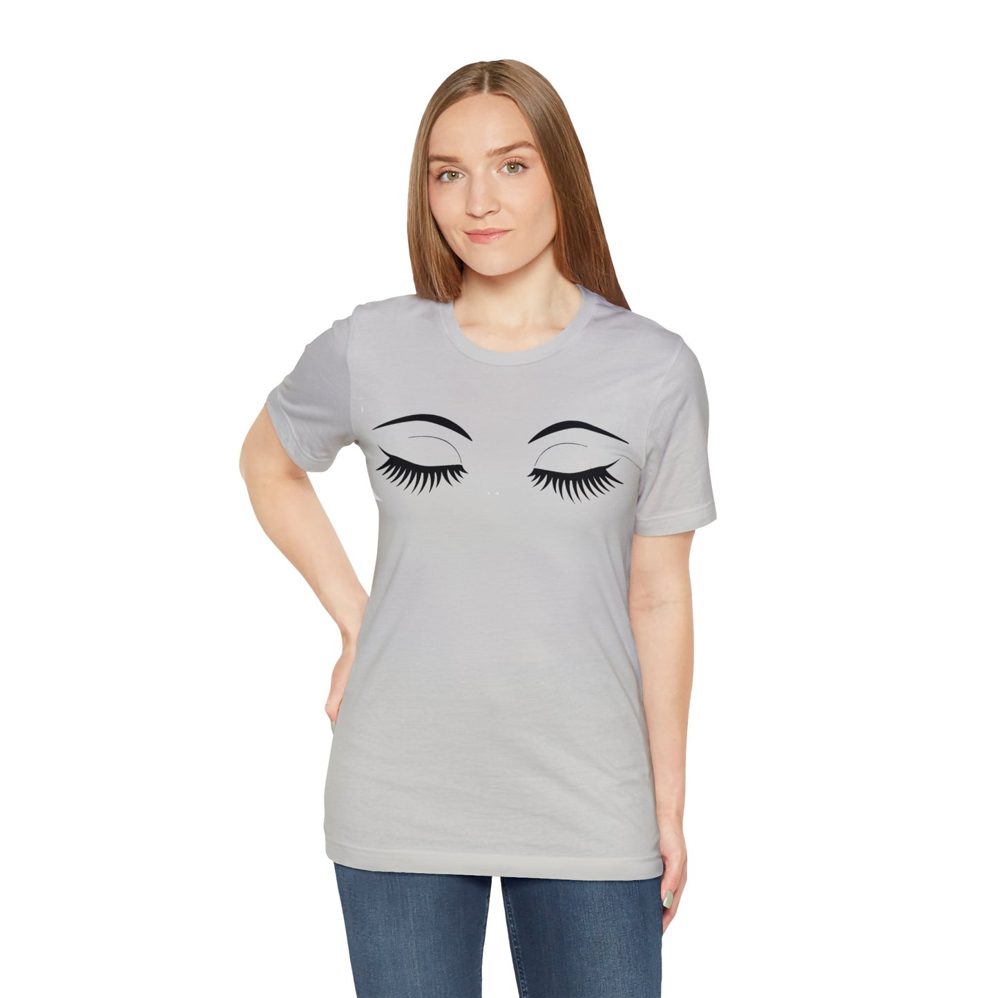 Snooty Fox Art Unisex Jersey Short Sleeve Tee - Eyelashes
