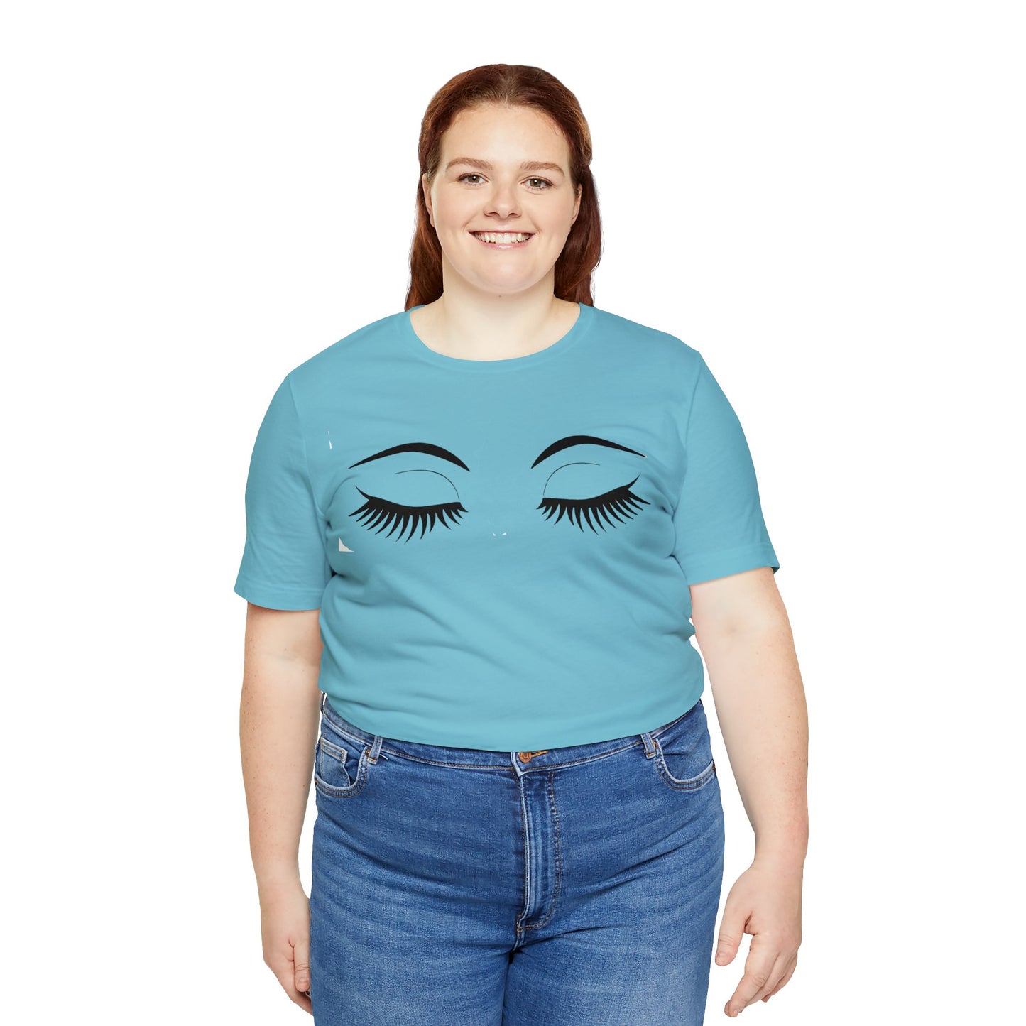 Snooty Fox Art Unisex Jersey Short Sleeve Tee - Eyelashes