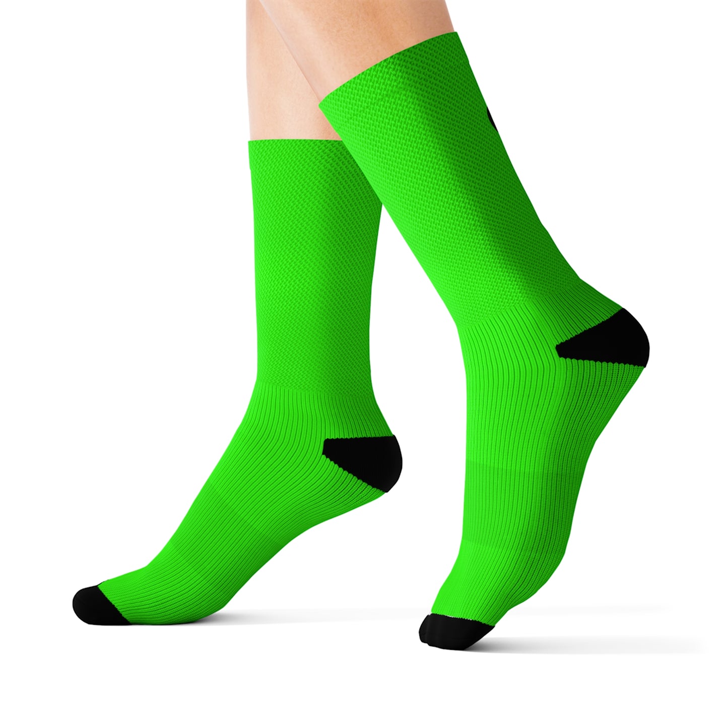 Snooty Fox Art Fashion Socks - Safety Green