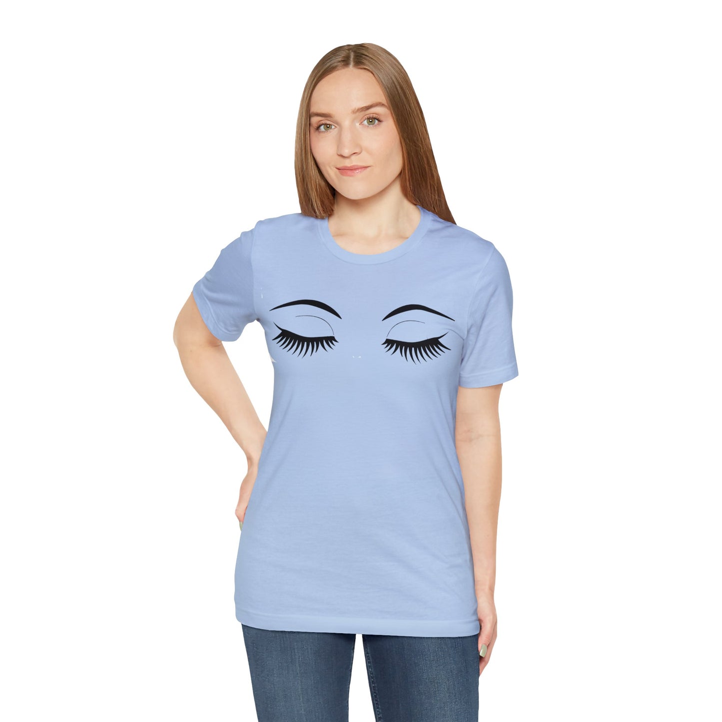 Snooty Fox Art Unisex Jersey Short Sleeve Tee - Eyelashes