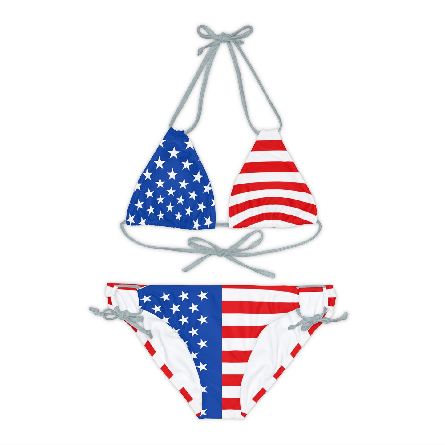 Snooty Fox Art Strappy Bikini Set (AOP) - Stars and Stripes