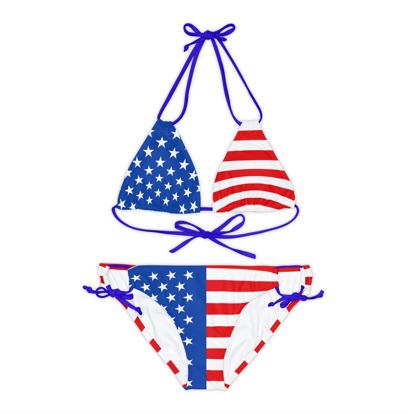 Snooty Fox Art Strappy Bikini Set (AOP) - Stars and Stripes