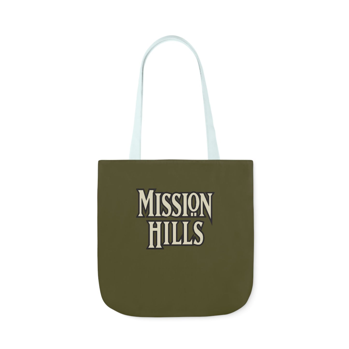 Snooty Fox Art Mission Hills Canvas Tote Bag with Colorful Straps I Love Mission Hills Collection