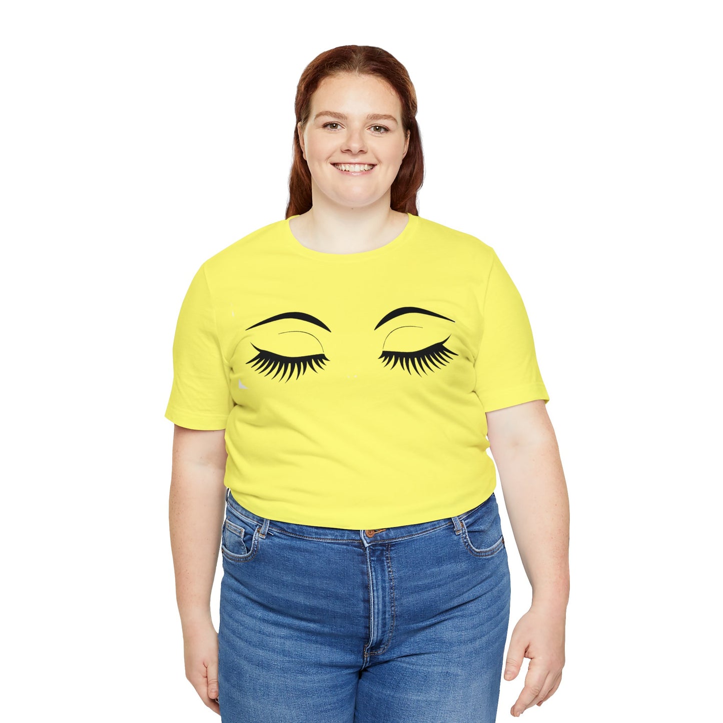 Snooty Fox Art Unisex Jersey Short Sleeve Tee - Eyelashes