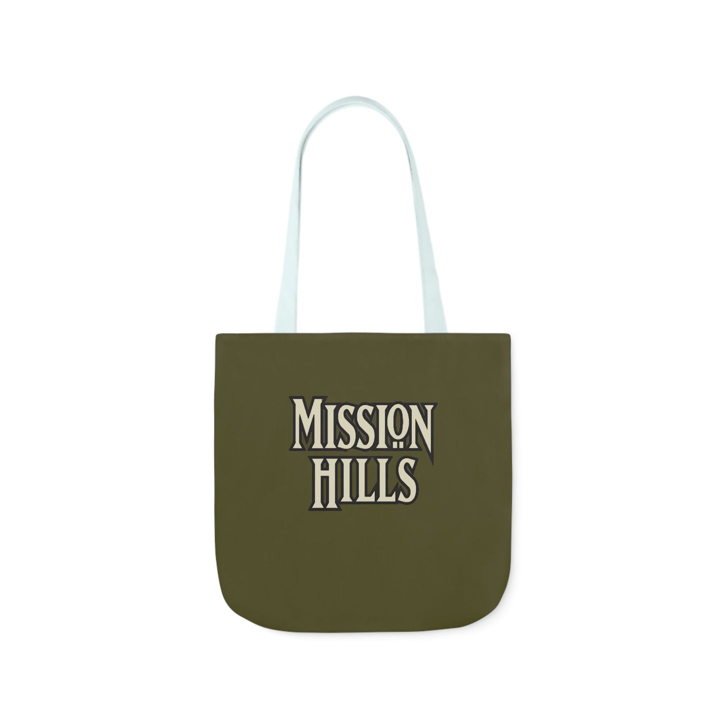 Snooty Fox Art Mission Hills Canvas Tote Bag with Colorful Straps I Love Mission Hills Collection