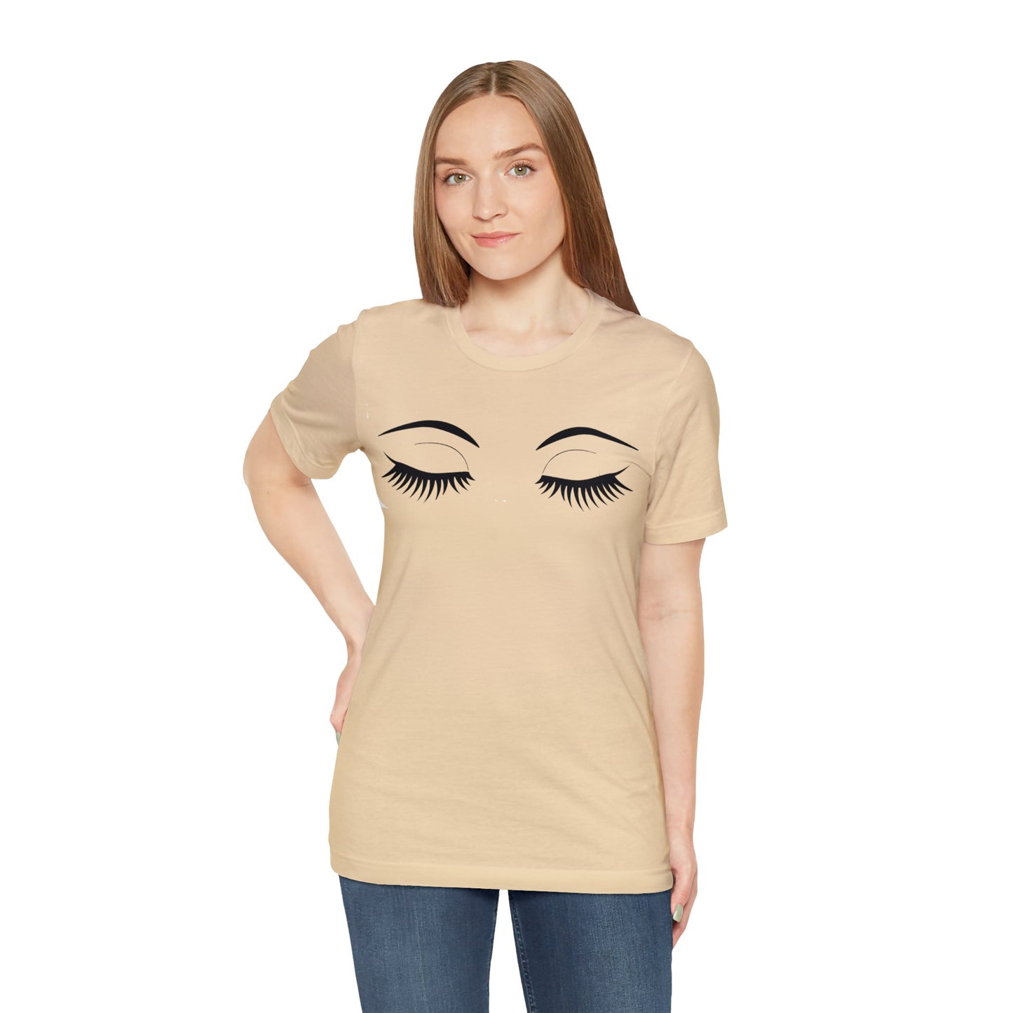 Snooty Fox Art Unisex Jersey Short Sleeve Tee - Eyelashes