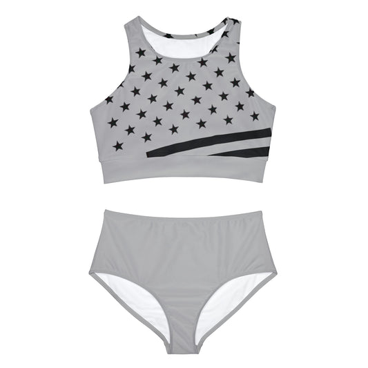 Snooty Fox Art Sporty Bikini Set (AOP) - Stars and Stripes