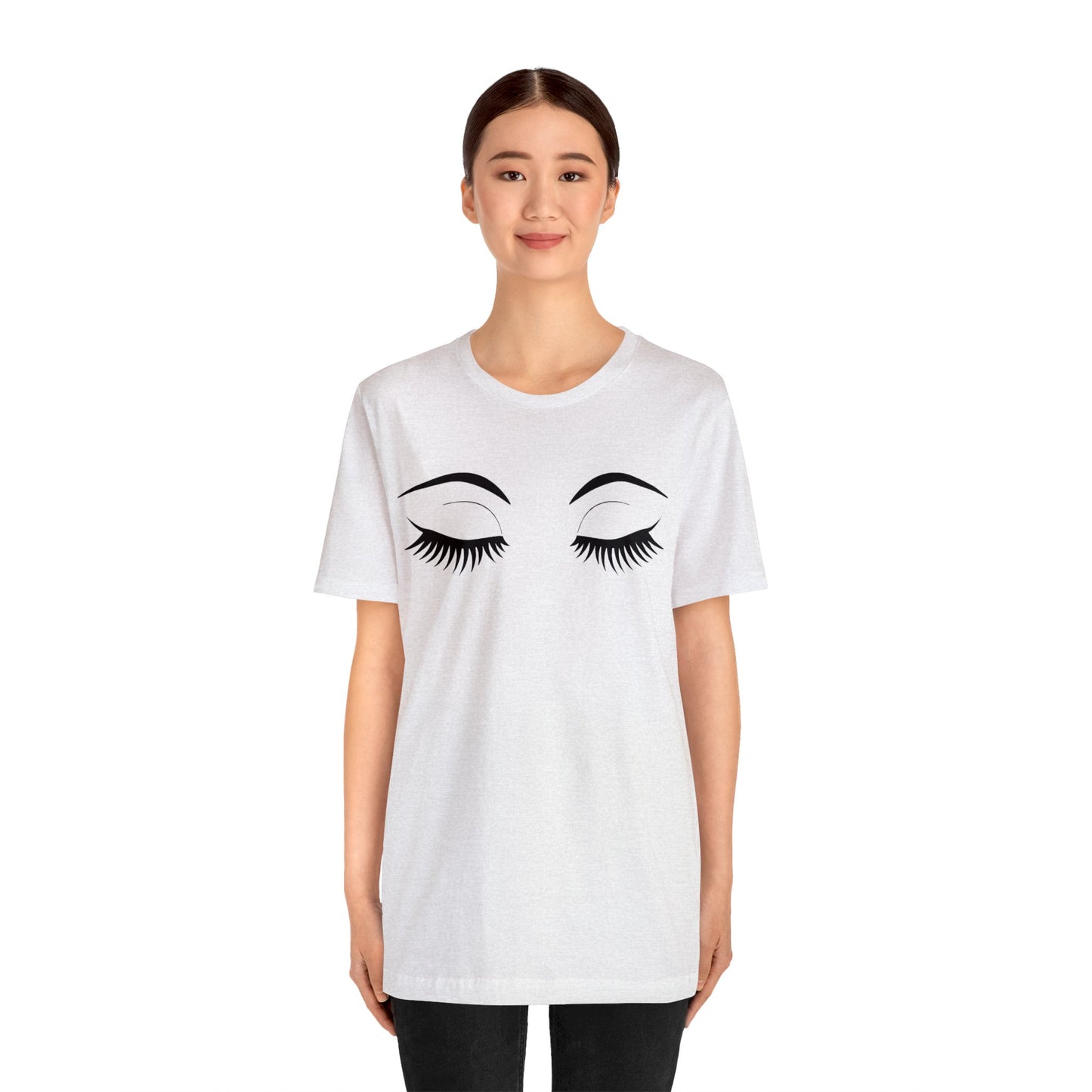 Snooty Fox Art Unisex Jersey Short Sleeve Tee - Eyelashes