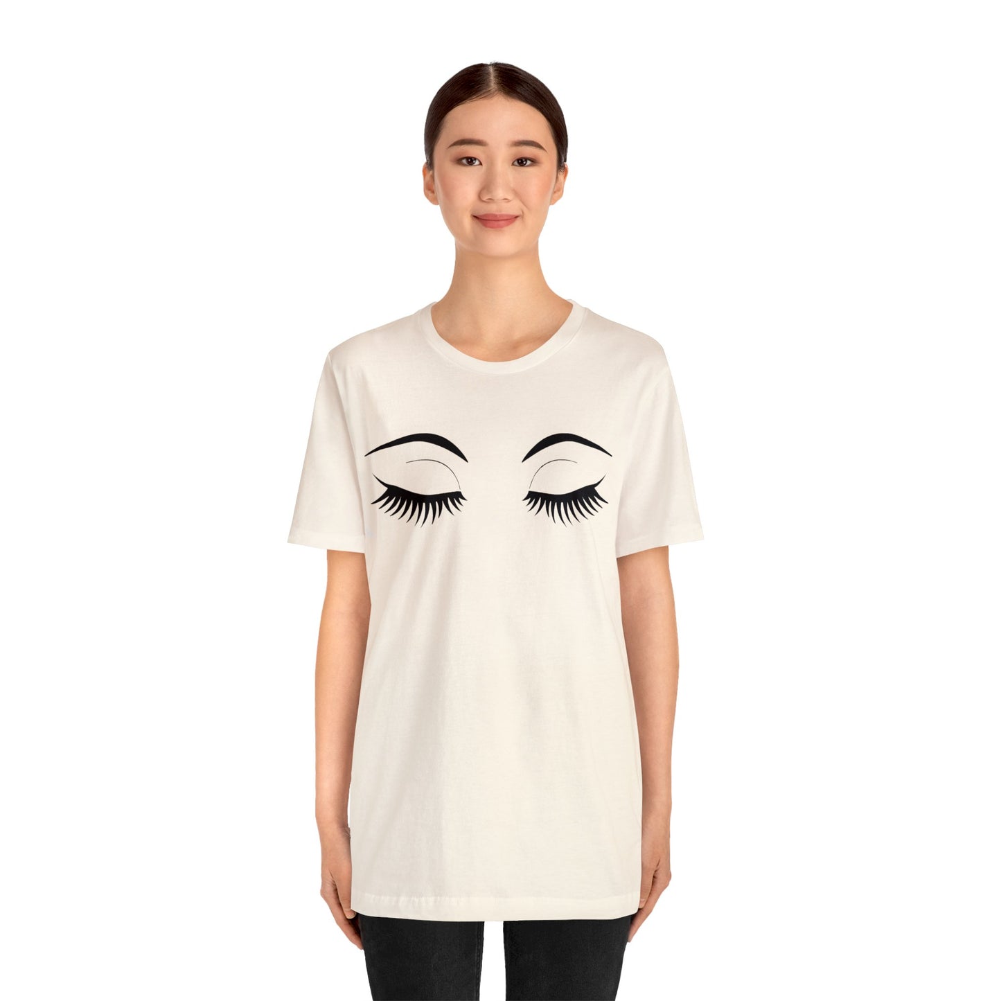 Snooty Fox Art Unisex Jersey Short Sleeve Tee - Eyelashes