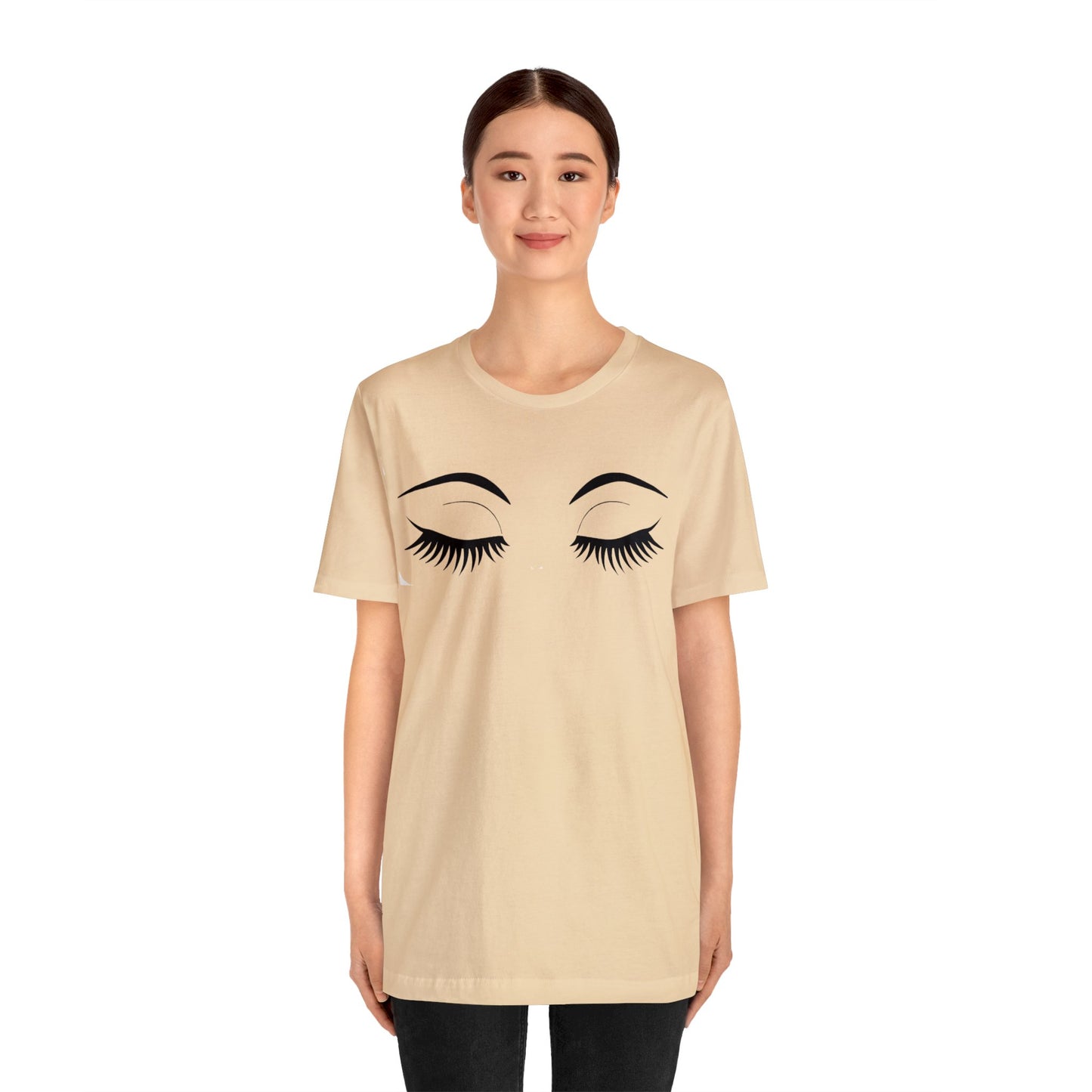Snooty Fox Art Unisex Jersey Short Sleeve Tee - Eyelashes