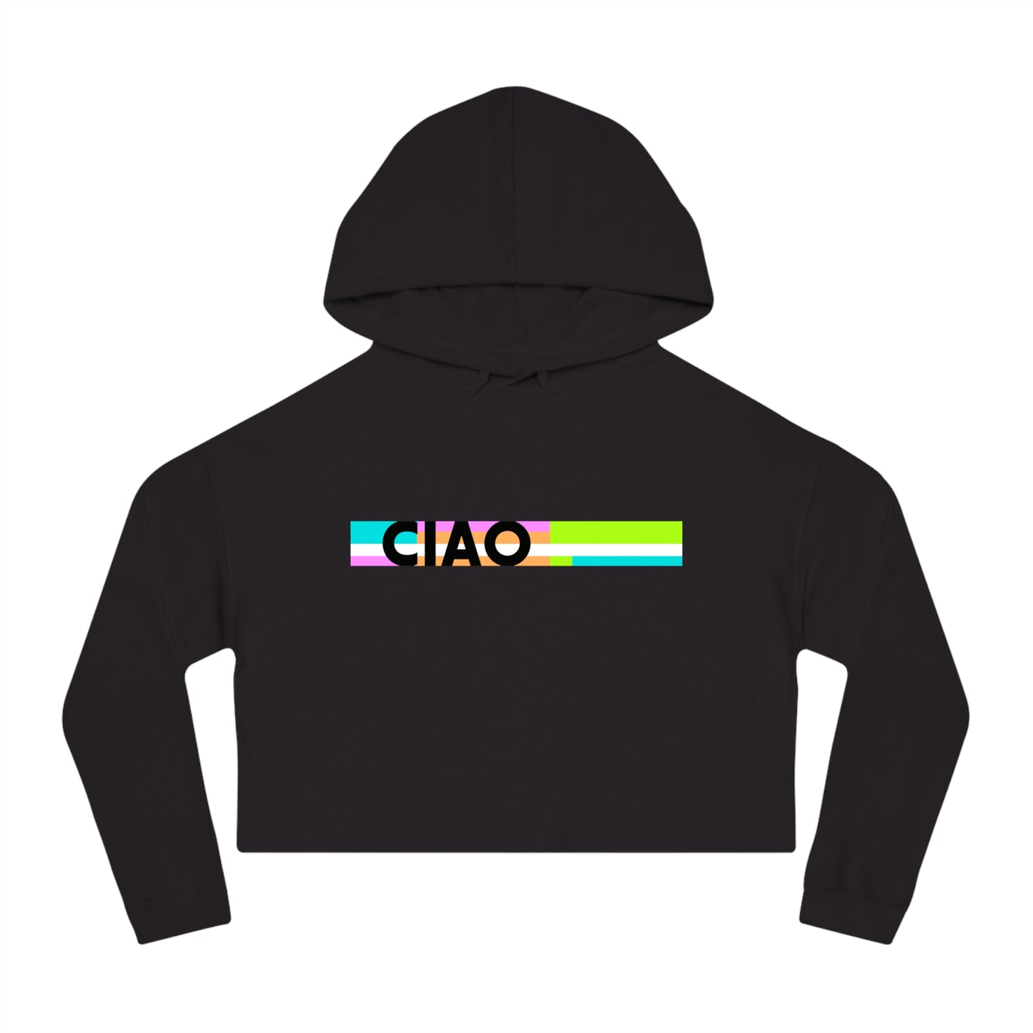 Snooty Fox Art Women’s Cropped Hooded Sweatshirt - Ciao